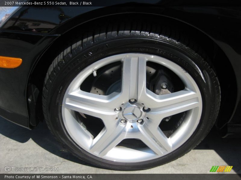 Black / Black 2007 Mercedes-Benz S 550 Sedan