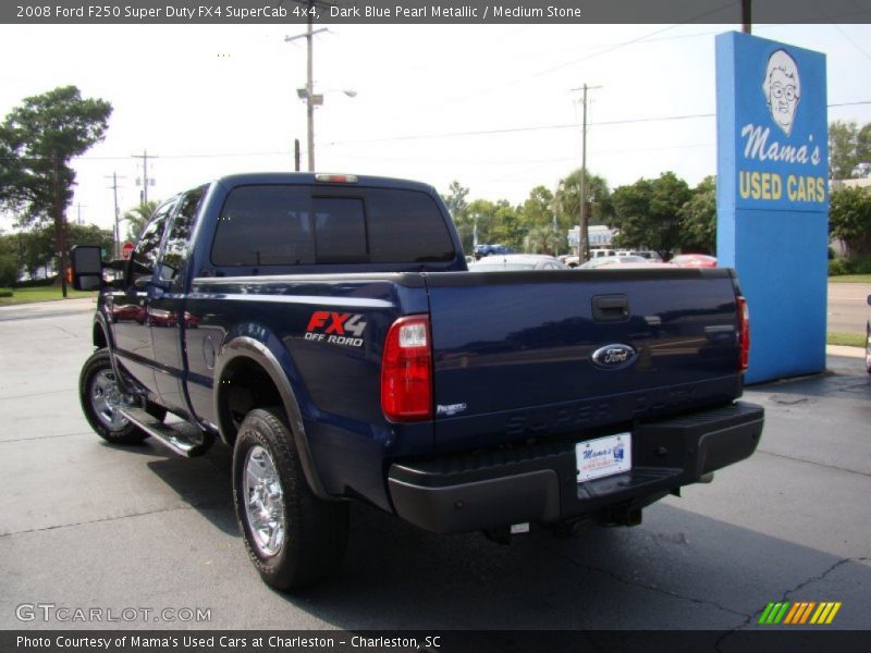 Dark Blue Pearl Metallic / Medium Stone 2008 Ford F250 Super Duty FX4 SuperCab 4x4