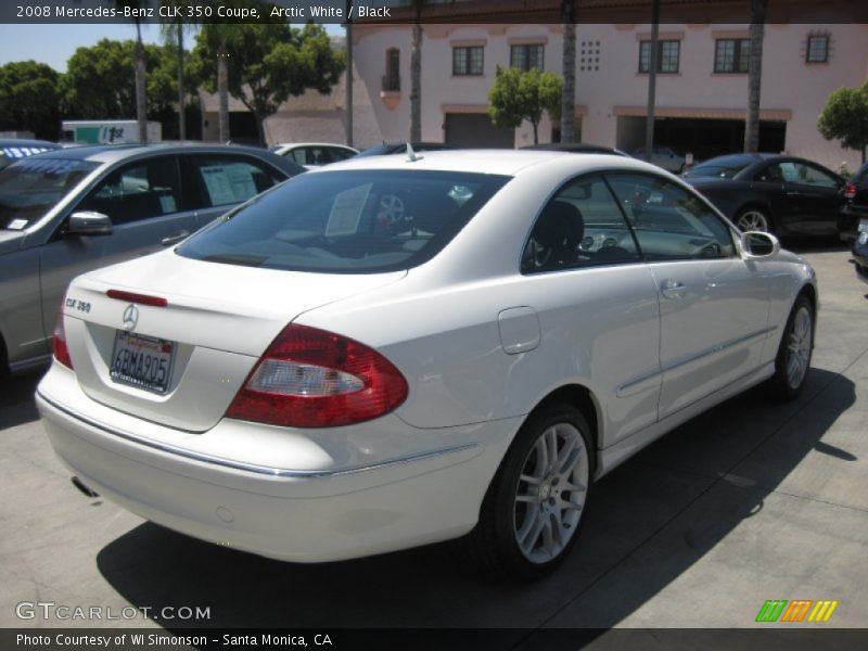 Arctic White / Black 2008 Mercedes-Benz CLK 350 Coupe