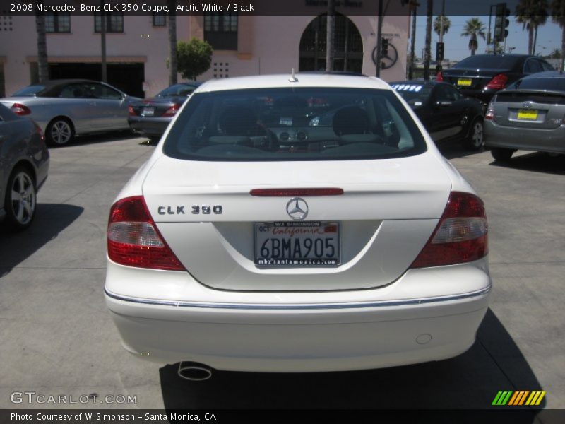Arctic White / Black 2008 Mercedes-Benz CLK 350 Coupe