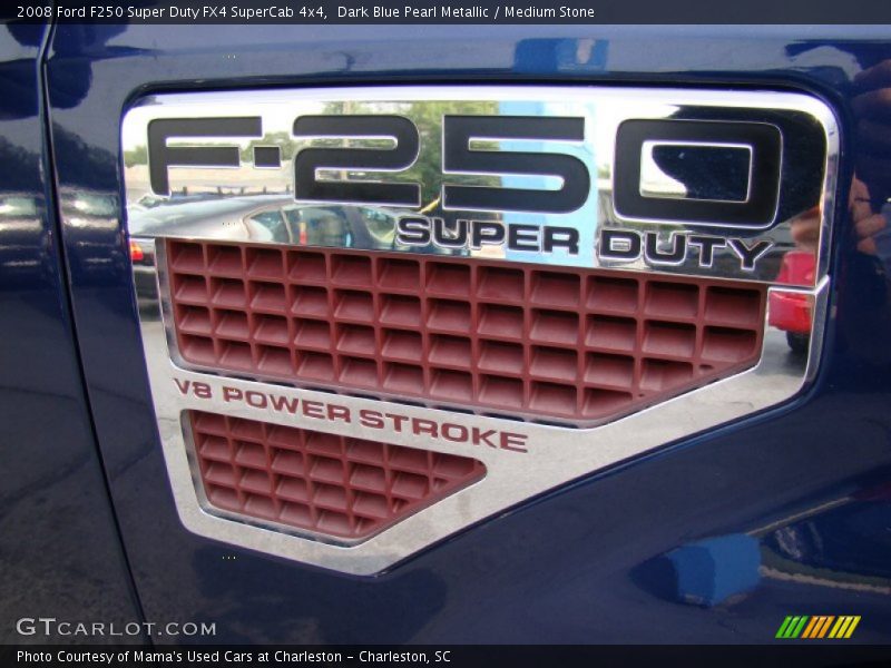 Dark Blue Pearl Metallic / Medium Stone 2008 Ford F250 Super Duty FX4 SuperCab 4x4