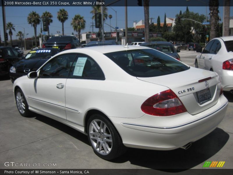 Arctic White / Black 2008 Mercedes-Benz CLK 350 Coupe