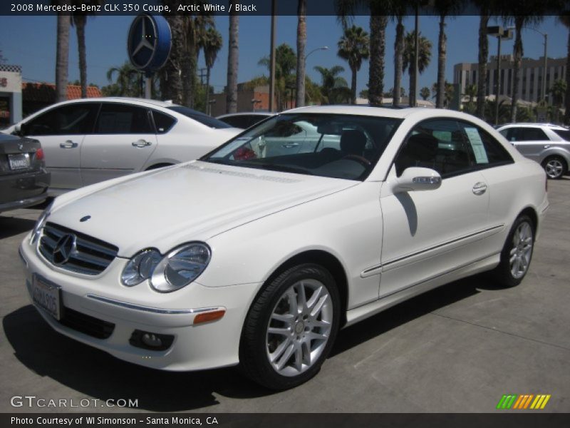 Arctic White / Black 2008 Mercedes-Benz CLK 350 Coupe