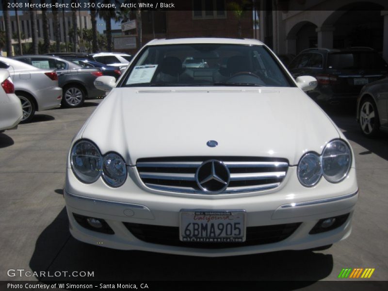 Arctic White / Black 2008 Mercedes-Benz CLK 350 Coupe