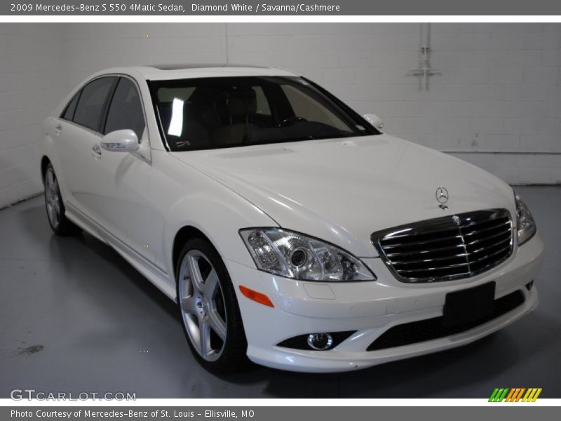 Diamond White / Savanna/Cashmere 2009 Mercedes-Benz S 550 4Matic Sedan