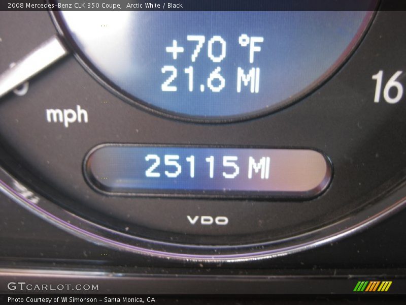 Arctic White / Black 2008 Mercedes-Benz CLK 350 Coupe