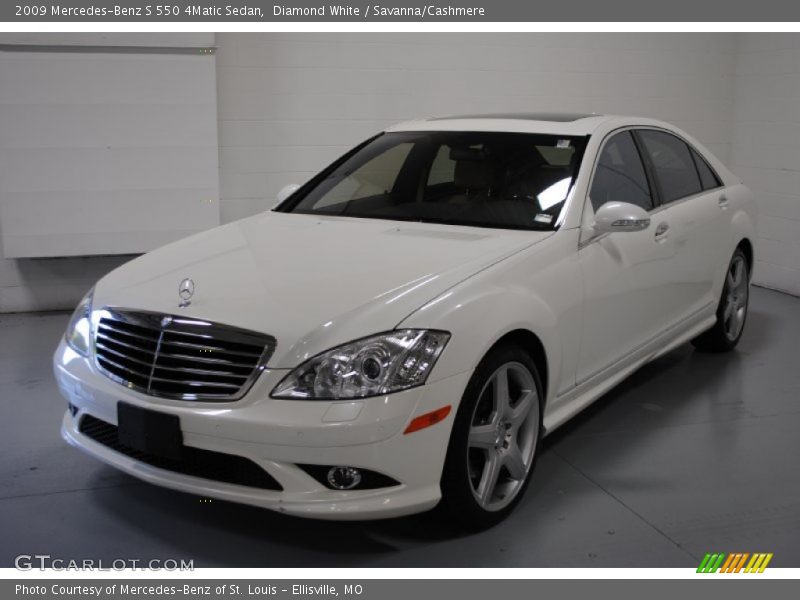 Diamond White / Savanna/Cashmere 2009 Mercedes-Benz S 550 4Matic Sedan