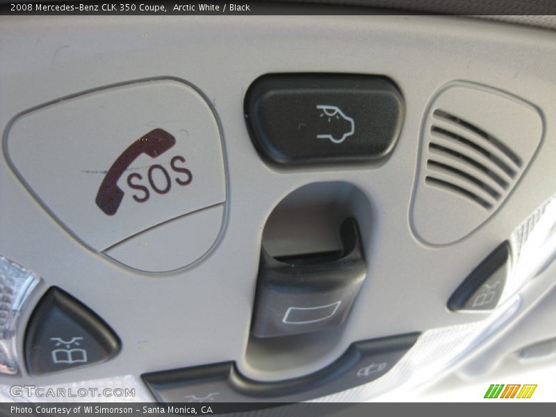 Arctic White / Black 2008 Mercedes-Benz CLK 350 Coupe