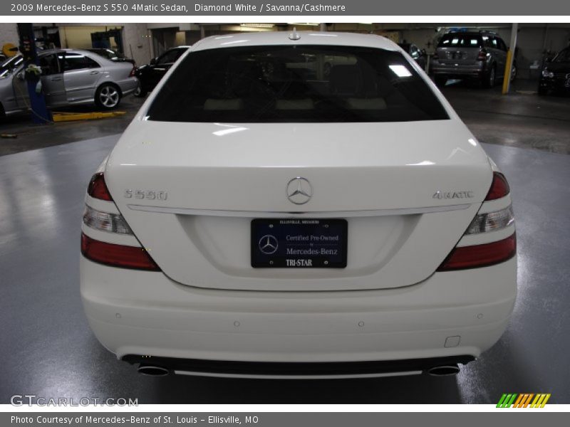 Diamond White / Savanna/Cashmere 2009 Mercedes-Benz S 550 4Matic Sedan