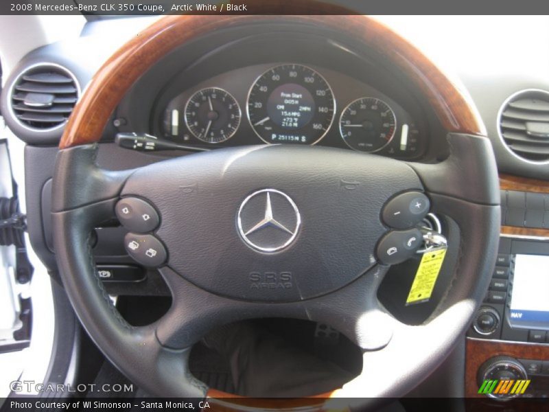 Arctic White / Black 2008 Mercedes-Benz CLK 350 Coupe