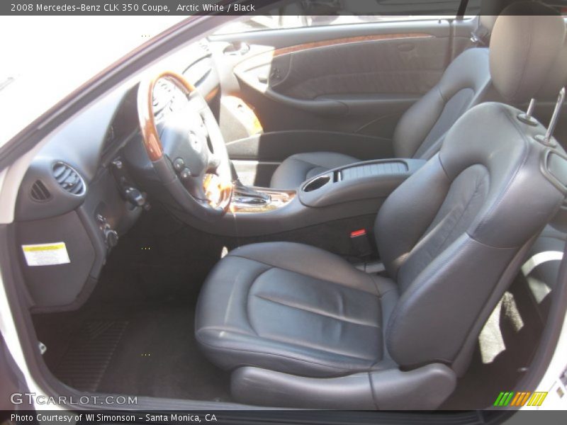 Arctic White / Black 2008 Mercedes-Benz CLK 350 Coupe