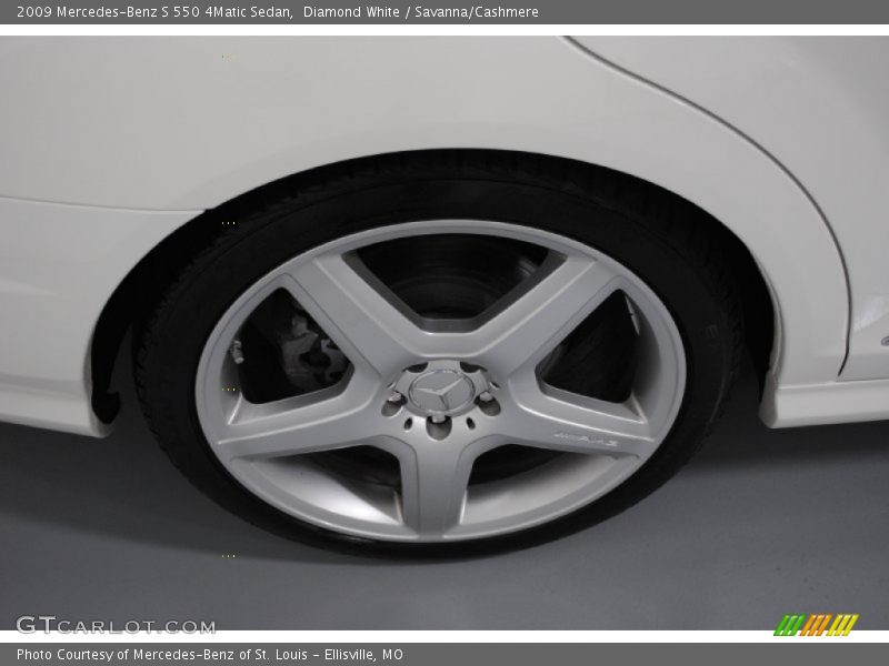 Diamond White / Savanna/Cashmere 2009 Mercedes-Benz S 550 4Matic Sedan