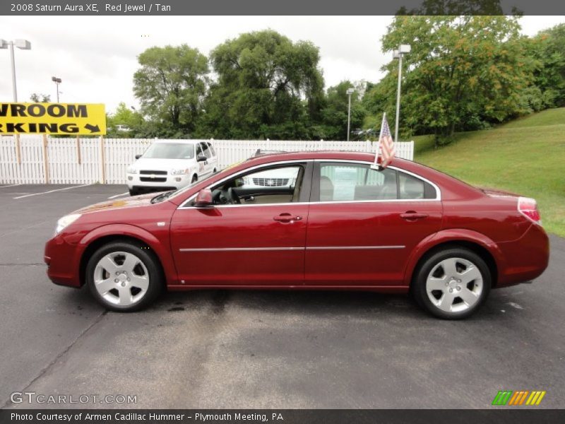 Red Jewel / Tan 2008 Saturn Aura XE