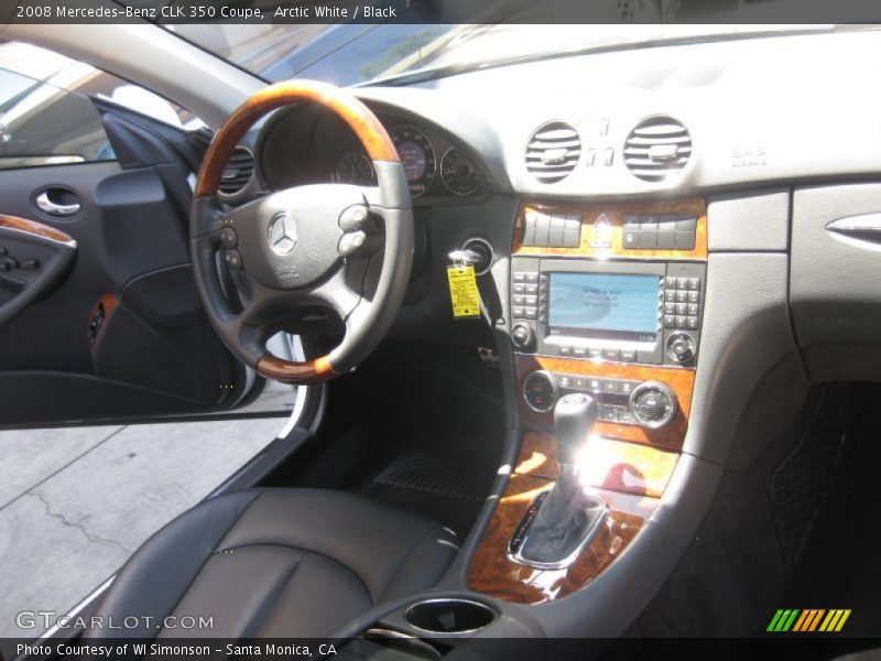 Arctic White / Black 2008 Mercedes-Benz CLK 350 Coupe