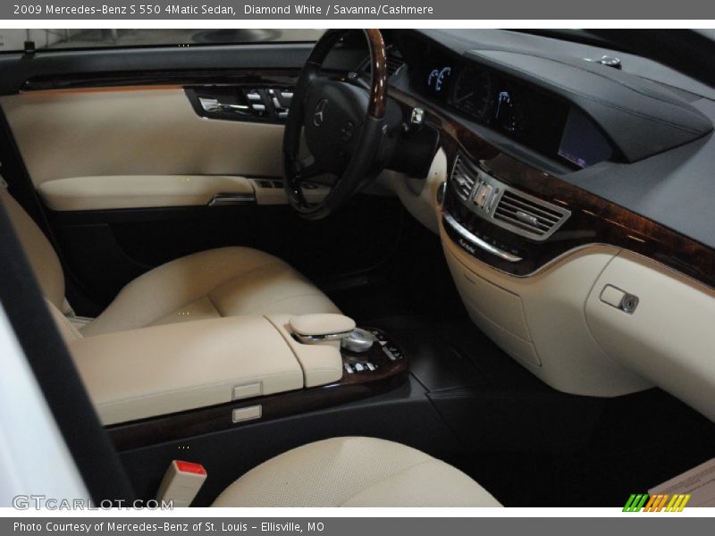 Diamond White / Savanna/Cashmere 2009 Mercedes-Benz S 550 4Matic Sedan
