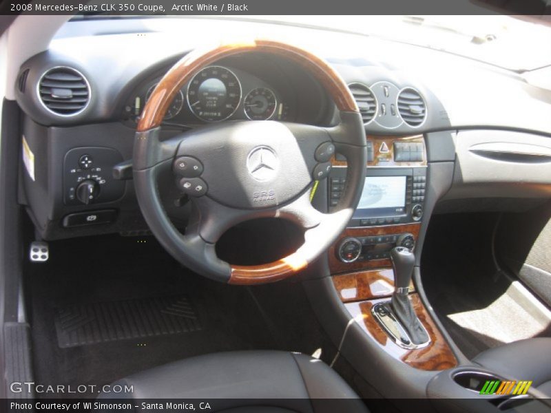 Arctic White / Black 2008 Mercedes-Benz CLK 350 Coupe