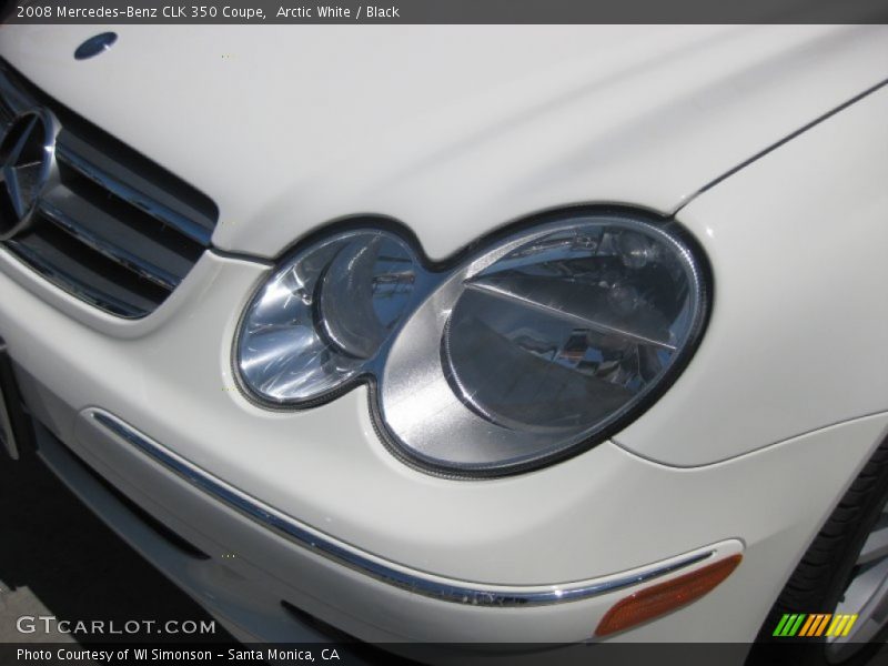 Arctic White / Black 2008 Mercedes-Benz CLK 350 Coupe