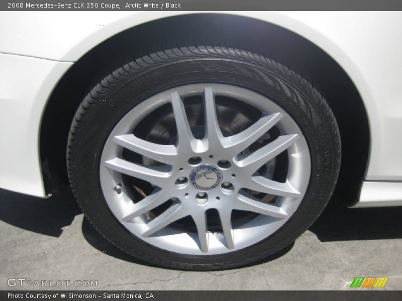 Arctic White / Black 2008 Mercedes-Benz CLK 350 Coupe