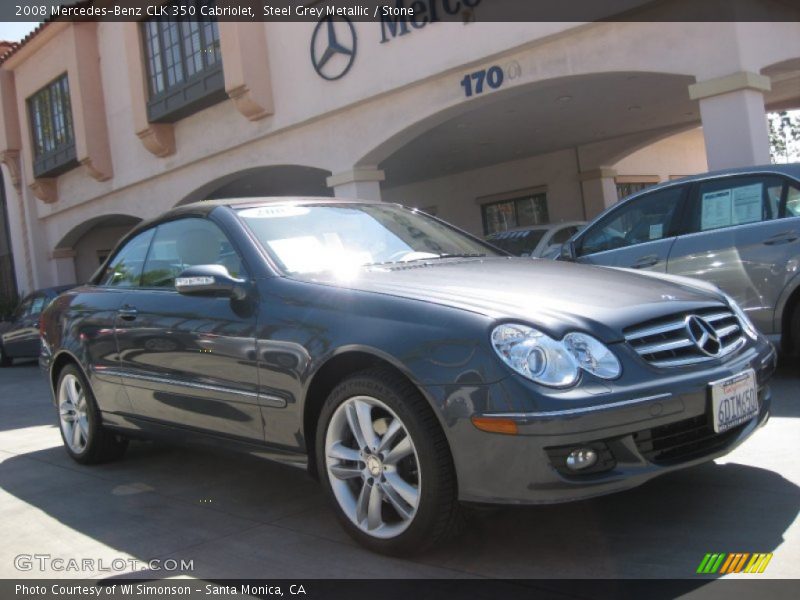 Steel Grey Metallic / Stone 2008 Mercedes-Benz CLK 350 Cabriolet