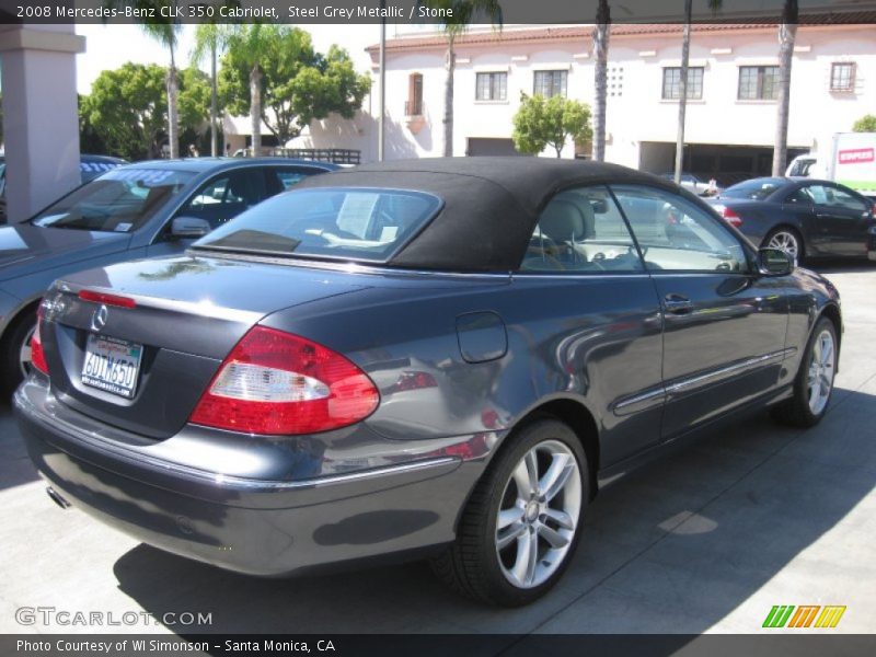 Steel Grey Metallic / Stone 2008 Mercedes-Benz CLK 350 Cabriolet