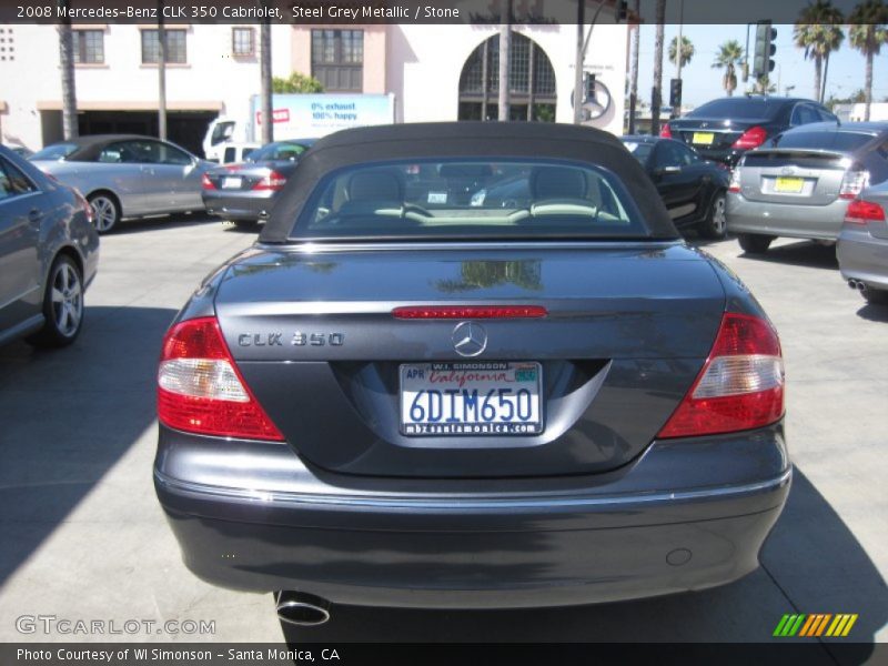 Steel Grey Metallic / Stone 2008 Mercedes-Benz CLK 350 Cabriolet