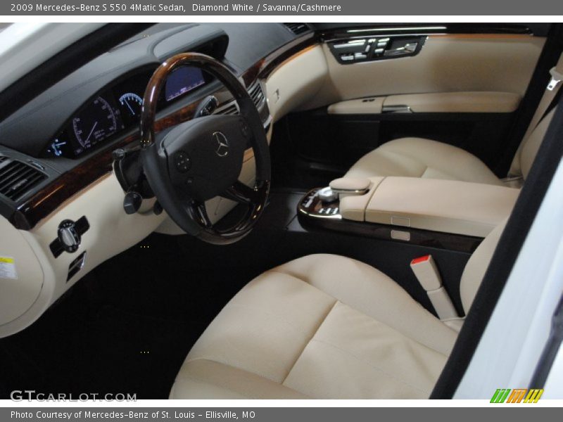 Diamond White / Savanna/Cashmere 2009 Mercedes-Benz S 550 4Matic Sedan