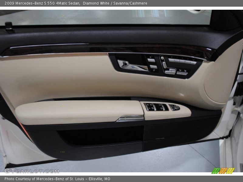 Diamond White / Savanna/Cashmere 2009 Mercedes-Benz S 550 4Matic Sedan
