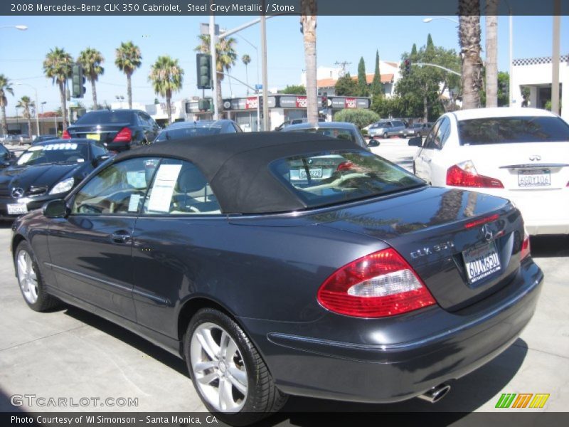 Steel Grey Metallic / Stone 2008 Mercedes-Benz CLK 350 Cabriolet