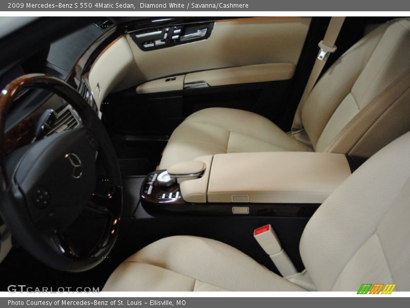 Diamond White / Savanna/Cashmere 2009 Mercedes-Benz S 550 4Matic Sedan