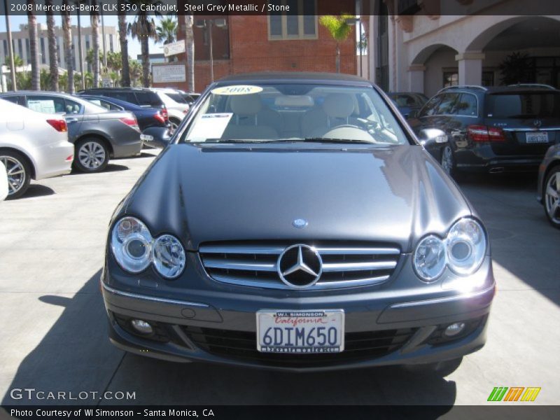 Steel Grey Metallic / Stone 2008 Mercedes-Benz CLK 350 Cabriolet