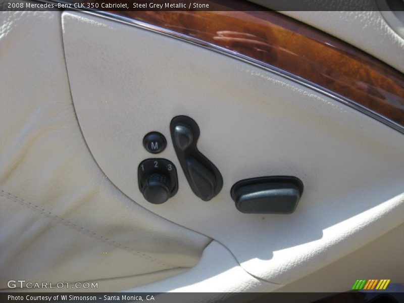 Steel Grey Metallic / Stone 2008 Mercedes-Benz CLK 350 Cabriolet