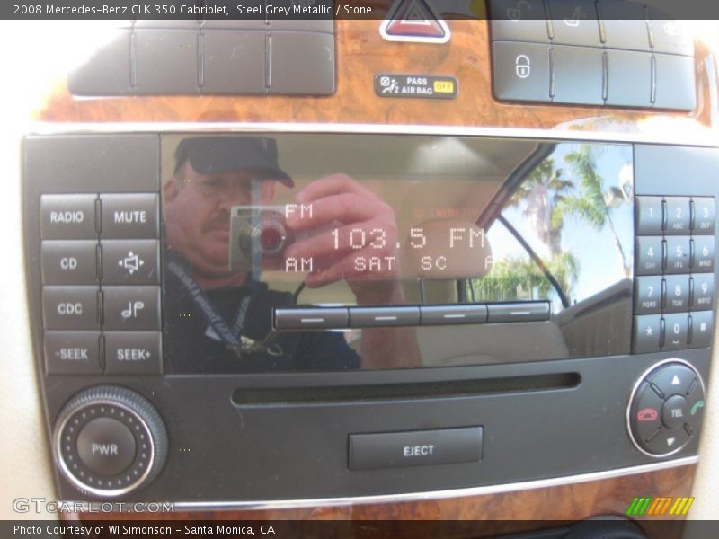 Steel Grey Metallic / Stone 2008 Mercedes-Benz CLK 350 Cabriolet