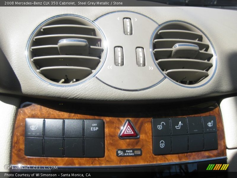 Steel Grey Metallic / Stone 2008 Mercedes-Benz CLK 350 Cabriolet