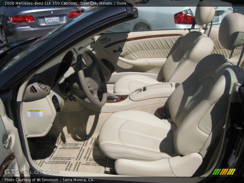 Steel Grey Metallic / Stone 2008 Mercedes-Benz CLK 350 Cabriolet