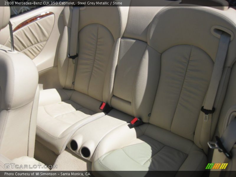 Steel Grey Metallic / Stone 2008 Mercedes-Benz CLK 350 Cabriolet