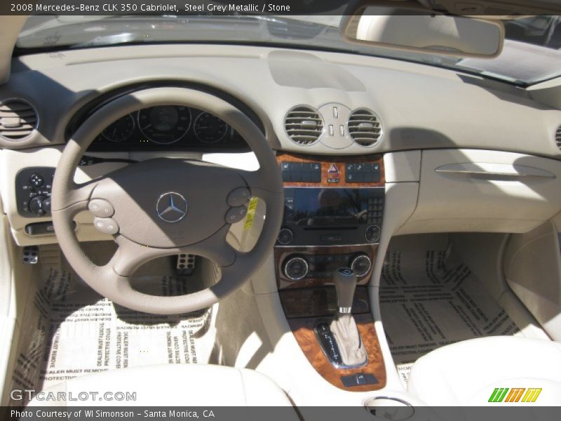 Steel Grey Metallic / Stone 2008 Mercedes-Benz CLK 350 Cabriolet