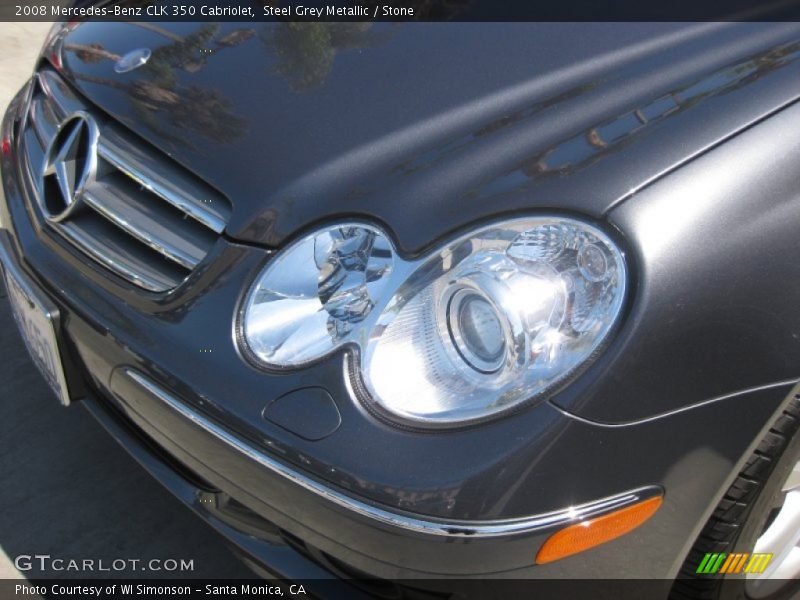Steel Grey Metallic / Stone 2008 Mercedes-Benz CLK 350 Cabriolet