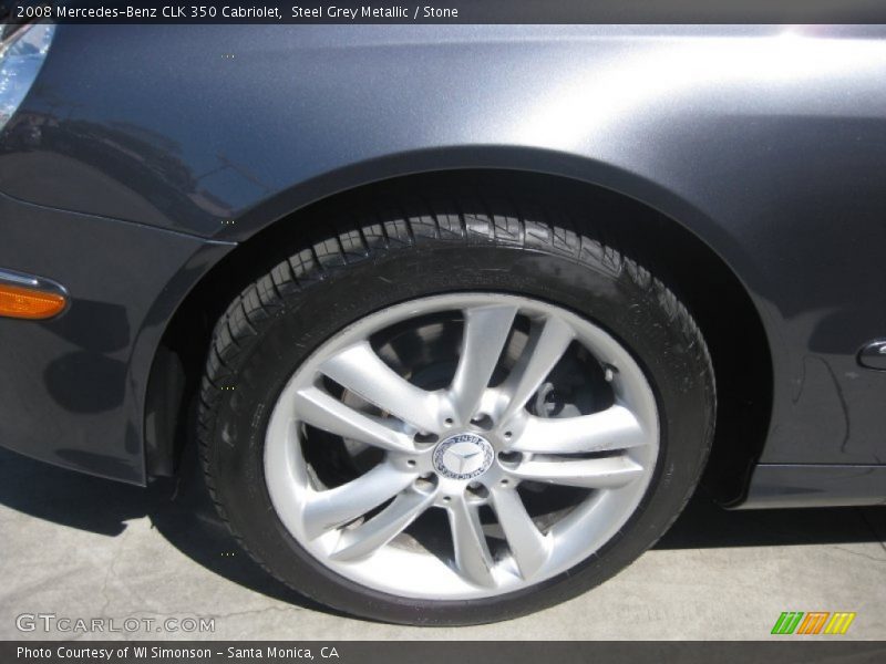 Steel Grey Metallic / Stone 2008 Mercedes-Benz CLK 350 Cabriolet