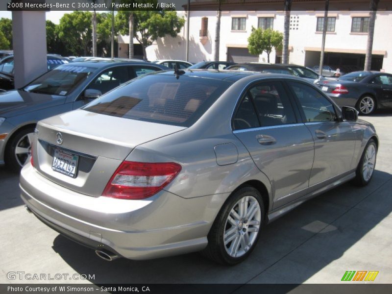 Pewter Metallic / Black 2008 Mercedes-Benz C 300 Sport