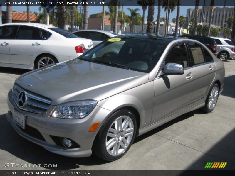 Pewter Metallic / Black 2008 Mercedes-Benz C 300 Sport