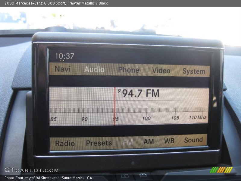 Pewter Metallic / Black 2008 Mercedes-Benz C 300 Sport