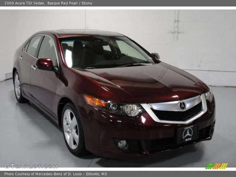 Basque Red Pearl / Ebony 2009 Acura TSX Sedan
