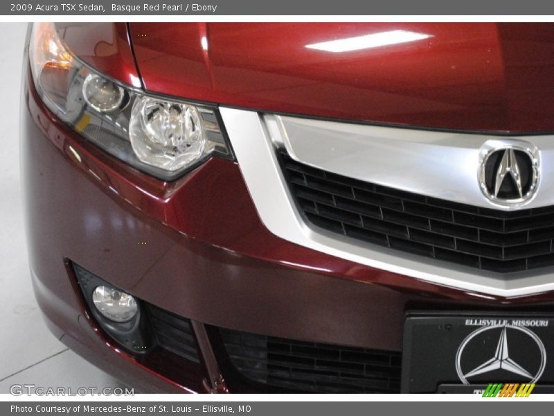 Basque Red Pearl / Ebony 2009 Acura TSX Sedan