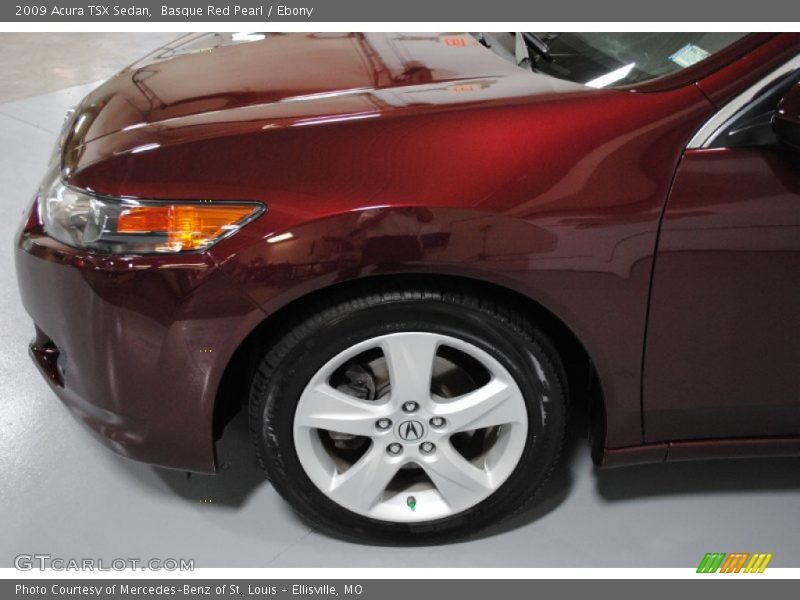 Basque Red Pearl / Ebony 2009 Acura TSX Sedan