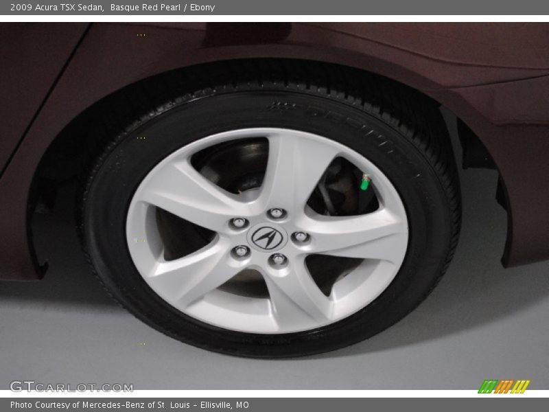 Basque Red Pearl / Ebony 2009 Acura TSX Sedan