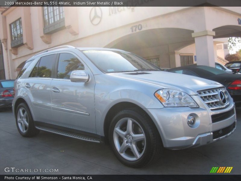 Iridium Silver Metallic / Black 2009 Mercedes-Benz ML 550 4Matic
