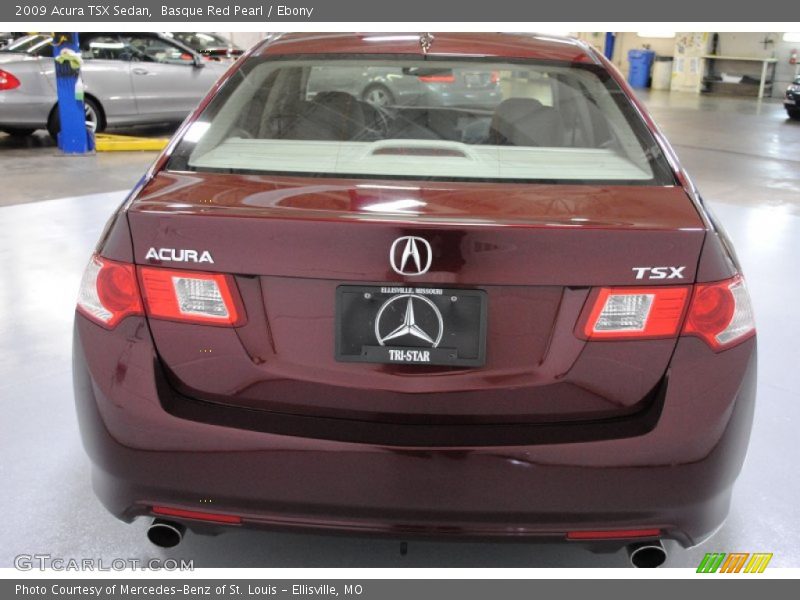 Basque Red Pearl / Ebony 2009 Acura TSX Sedan