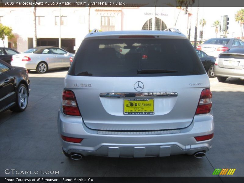 Iridium Silver Metallic / Black 2009 Mercedes-Benz ML 550 4Matic