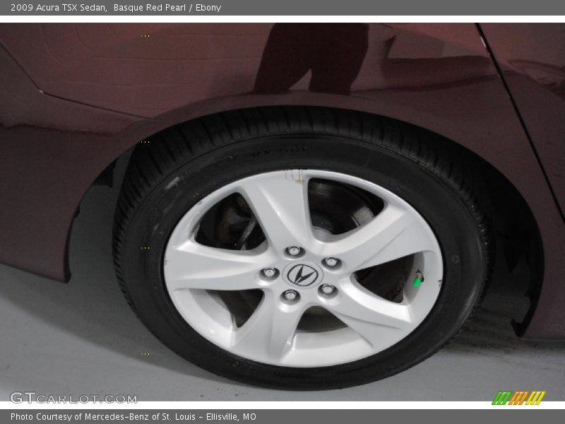 Basque Red Pearl / Ebony 2009 Acura TSX Sedan