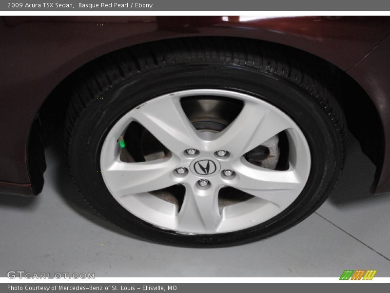 Basque Red Pearl / Ebony 2009 Acura TSX Sedan